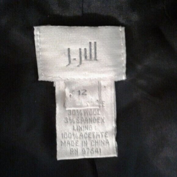 J Jill Size 12 Womens Blazer Jacket Wool Spandex Gray - Picture 7 of 7